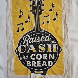 Cash/Cornbread Yellow and Black Kitchen Towel